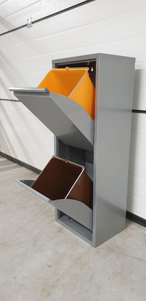 NIEUW Kleine Afvalkast afvalscheiding 2 emmers 32 liter #139, Huis en Inrichting, Woonaccessoires | Prullenbakken, Nieuw, Metaal