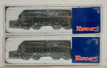 ROCO 2 x 25996 Schwerlastwagen DB mit Panzer. beschikbaar voor biedingen