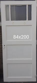 Antieke paneeldeuren met en zonder glas, Ophalen, Gebruikt, 80 tot 100 cm, Binnendeur