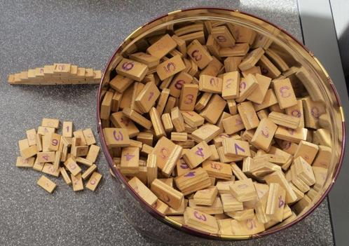 Miniatuur houten multiplex "bouwsteentjes", Doe-het-zelf en Verbouw, Hout en Planken, Gebruikt, Overige typen, Overige houtsoorten