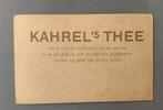 Reclamekaart Kahrel’s Thee, Ophalen of Verzenden, Overige thema's