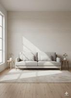 13074 Echt natuurlijk vintage zeegrasbehang rustige sfeer, Verzenden, 75 m² of meer, Beige