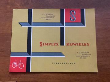 Simplex Rijwielen folder 1956 (Boersma Sneek) beschikbaar voor biedingen