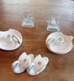 5 stuks kaarskandelaar zwaan, Overige materialen, Gebruikt, Ophalen of Verzenden, Kandelaar