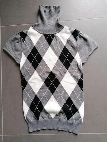 Grijze coltrui met korte mouwen  Maat: 34 beschikbaar voor biedingen