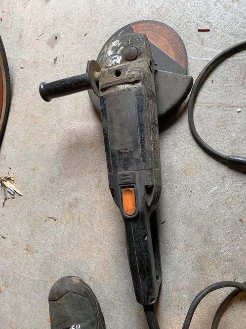 Twee x haakse slijptol aeg en Hitachi en multi tool.., Doe-het-zelf en Verbouw, Gereedschap | Slijpmachines, Gebruikt, Haakse handslijpmachine