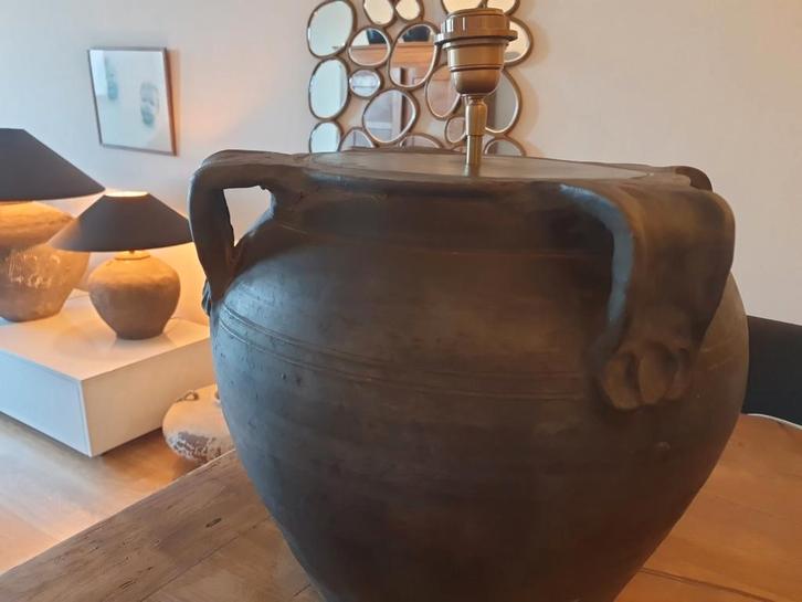 Grote Chinese Kruiklamp, Huis en Inrichting, Woonaccessoires | Vazen, Gebruikt, Zwart, 75 cm of meer, Aardewerk of Porselein, Ophalen