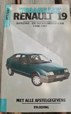 Kluwer werkplaatshandboek renault 19, 1988-1991, Ophalen of Verzenden