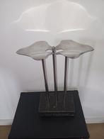 Juul Kortekaas, RVS Bladeren Sculptuur op Marmeren Voet, Ophalen of Verzenden