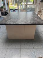 Kookeiland met marmerlook blad, Ophalen, Gebruikt, 100 tot 150 cm
