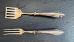 Antieke zilveren serveervorken., Ophalen of Verzenden, Zilver