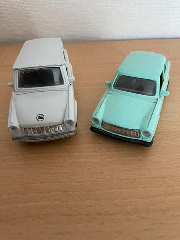 2 Trabant modelautotjes. beschikbaar voor biedingen