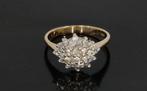 Rozet 24 diamanten 14k gouden luxe dames ring entourage, Sieraden, Tassen en Uiterlijk, Ringen, Voordeelsieraden, Ophalen of Verzenden