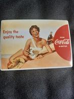 Coca Cola Emaille Reclamebord, Ophalen of Verzenden, Gebruikt, Reclamebord