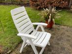 Hartman verstelbare tuinstoelen wit - 3 stuks, Verzenden, Gebruikt, Kunststof, Verstelbaar