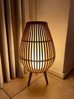 Stijlvolle bamboe vloerlamp, Ophalen of Verzenden, Zo goed als nieuw, Hout, Minder dan 100 cm