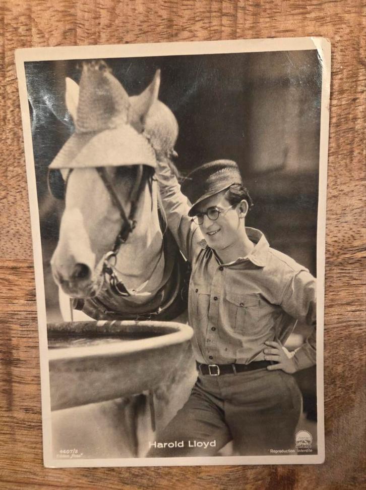 Harold Lloyd, Verzamelen, Ansichtkaarten | Themakaarten, Gelopen, 1940 tot 1960, Sterren en Beroemdheden, Verzenden