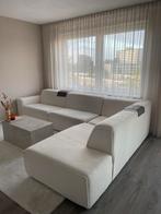 Hoekbank teddy stof wit, Huis en Inrichting, Banken | Bankstellen, Ophalen, Gebruikt, Vierpersoons of meer, Stof