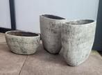 Planter Anne White Earth stenen pot, Overige vormen, Steen, 25 tot 40 cm, Tuin