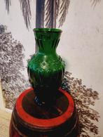 Vintage Italiaanse groen glazen vaas, Antiek en Kunst, Ophalen of Verzenden