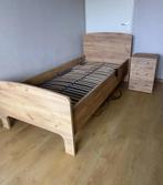 bed met electrisch verstelbare bodem, Ophalen, 90 cm, Eenpersoons, Bruin