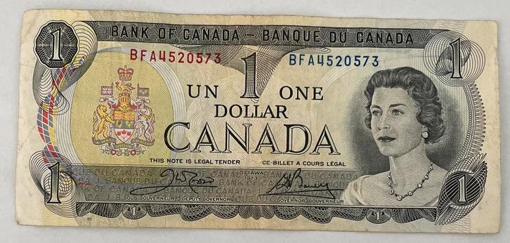 Canada 1 Dollar 1973 gebruikte staat, Postzegels en Munten, Bankbiljetten | Amerika, Los biljet, Noord-Amerika, Verzenden