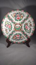 Antiek Chinees porselein bord Familie Rose, Ophalen of Verzenden