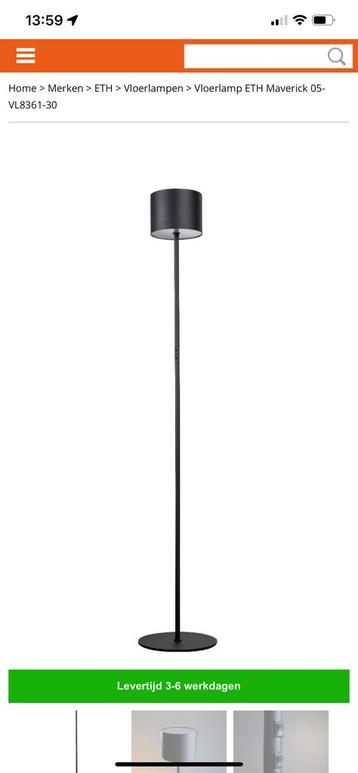 Maverick Vloerlamp Nieuw in doos beschikbaar voor biedingen