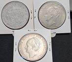 3x rijksdaalder Wilhelmina Nederland Zilver, Postzegels en Munten, Munten | Nederland, Zilver, Koningin Wilhelmina, 2½ gulden