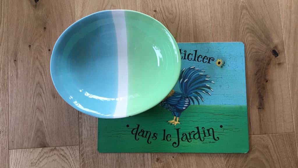 RICE schaal….in zomerse  kleuren….E14,50., Ophalen of Verzenden, Zo goed als nieuw, Overige stijlen, Schaal of Schalen