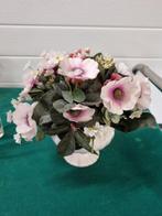 kunstbloemen in witte pot, Ophalen of Verzenden
