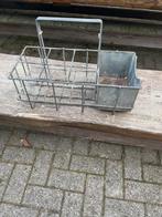 Flessen rek /houder vintage retro jaren 60 zink metaal €25, Ophalen of Verzenden, Huis en Inrichting