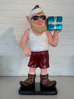 Tuinkabouter met cadeau - Zomerse Kerst, Ophalen, Kunststof, Gebruikt, .