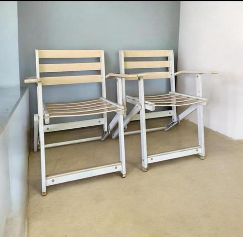 Vintage Vouwstoel - Fratelli Reguitti -Ico Parisi ..., Tuin en Terras, Tuinstoelen, Gebruikt, Hout, Ophalen