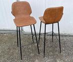 2 stuks nieuwe horeca krukken cognac kunstleder geannuleerd, Huis en Inrichting, Barkrukken, Ophalen, Met voetsteun, 60 tot 90 cm
