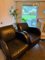 2 leren stoelen, Ophalen of Verzenden, Zo goed als nieuw, 75 tot 100 cm, 50 tot 75 cm
