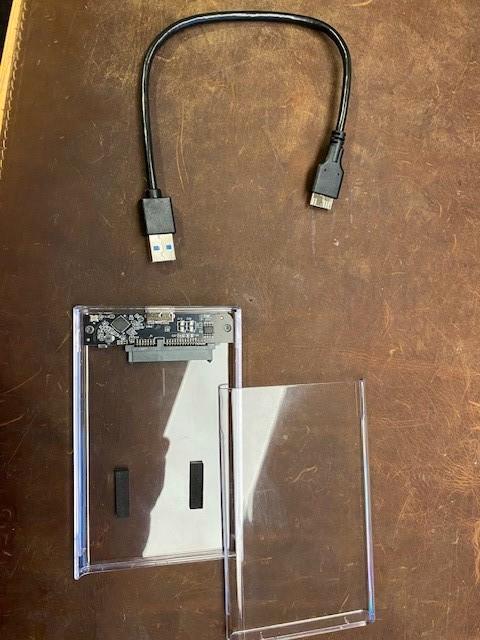 Harde Schijf Behuizing 2.5 inch transparant SATA SSD USB 3, Computers en Software, Harde schijven, Nieuw, Laptop, Extern, SSD