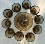 Vintage karaf met 10 glaasjes, rookglas, Antiek en Kunst, Ophalen of Verzenden