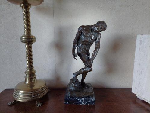 Adam / Auguste Rodin / Brons / Beeld / 33,5 centimeter, Antiek en Kunst, Kunst | Beelden en Houtsnijwerken, Ophalen of Verzenden