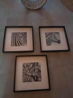 3 IKEA Ribba Schilderijen 60x60 cm - Zebra Prints, Ophalen of Verzenden, Zo goed als nieuw
