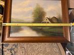 Schilderij met landschap, Antiek en Kunst, Kunst | Schilderijen | Klassiek, Ophalen of Verzenden
