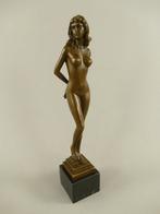 Bronzen vrouwenfiguur H.36x7cm, Antiek en Kunst, Antiek | Koper en Brons, Ophalen of Verzenden