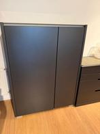 Zwarte Kast met Veel Opbergruimte, Huis en Inrichting, Kasten | Buffetkasten, Ophalen, Gebruikt, 100 tot 150 cm, 100 tot 150 cm