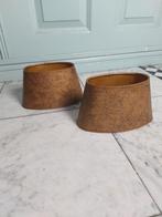 Twee vintage lampenkappen - goudkleur - ovaal, Huis en Inrichting, Overige kleuren, Rond, Ophalen of Verzenden, Zo goed als nieuw