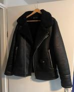 Zara Shearling Biker Jas - Maat L, Ophalen of Verzenden, Zo goed als nieuw, Zwart