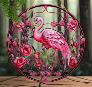 Raamhanger Flamingo's beschikbaar voor biedingen