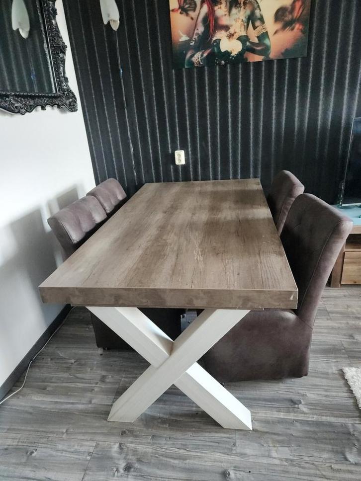 Haco Tafel en 4 Stollen 184 x 101 x 78, Huis en Inrichting, Tafels | Eettafels, Gebruikt, 100 tot 150 cm, 150 tot 200 cm, Vier personen