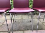 Prachtige leren eetkamer stoelen, Ophalen, Overige kleuren, Zo goed als nieuw, Metaal