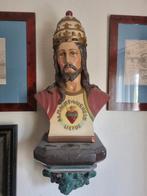Antiek Christus Koning Beeld met Console kerk, Antiek en Kunst, Ophalen
