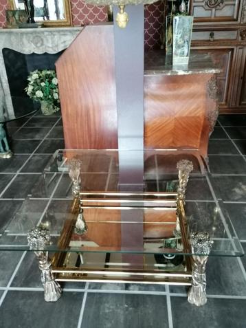 vintage bronze Hollywood regency tafel willy daro beschikbaar voor biedingen
